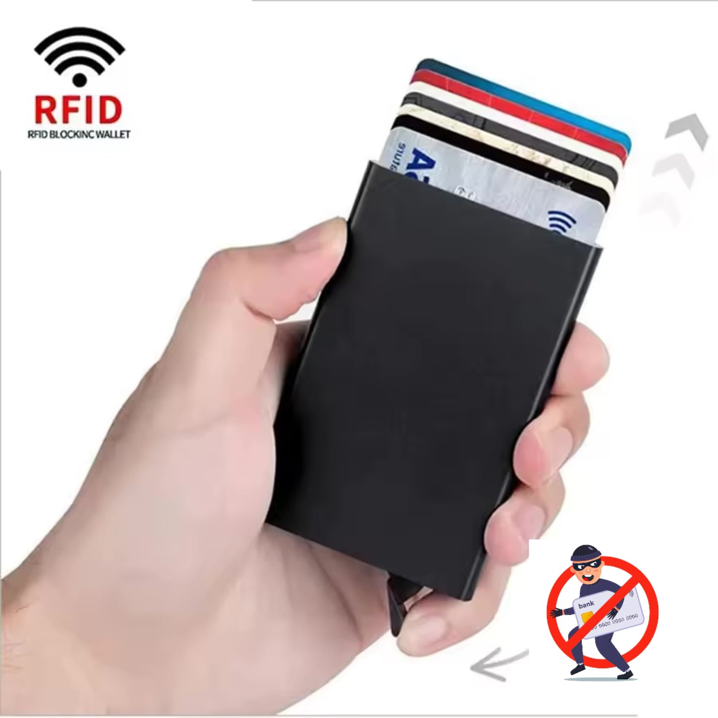 Billetera RFID doble anti clonación
